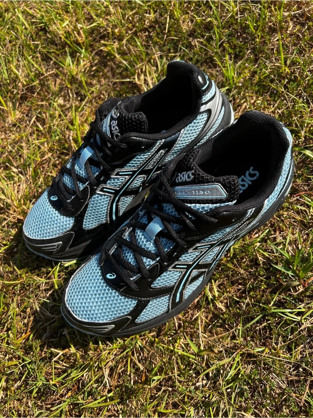 CLEAN Asics size 11 Womens Gel-1130 Black Ice Blue shoes